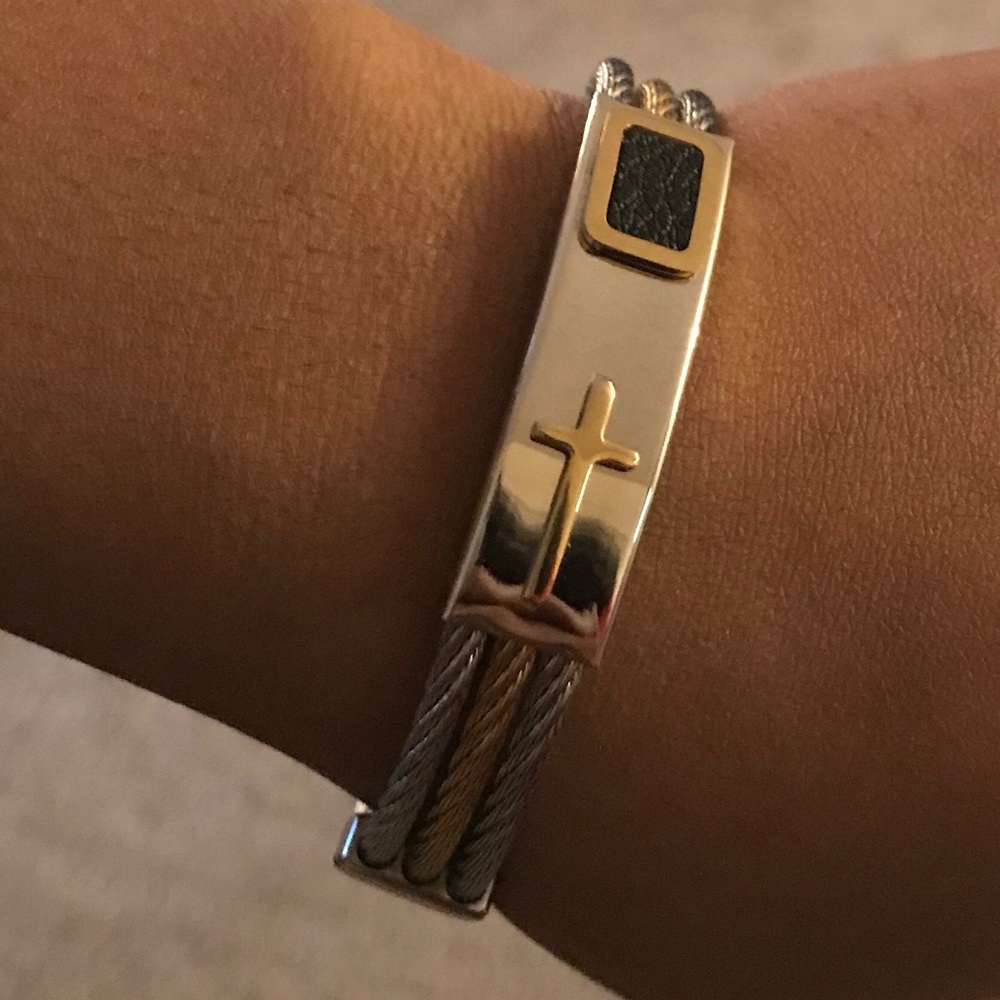 Stainless Steel Cross Bracelet